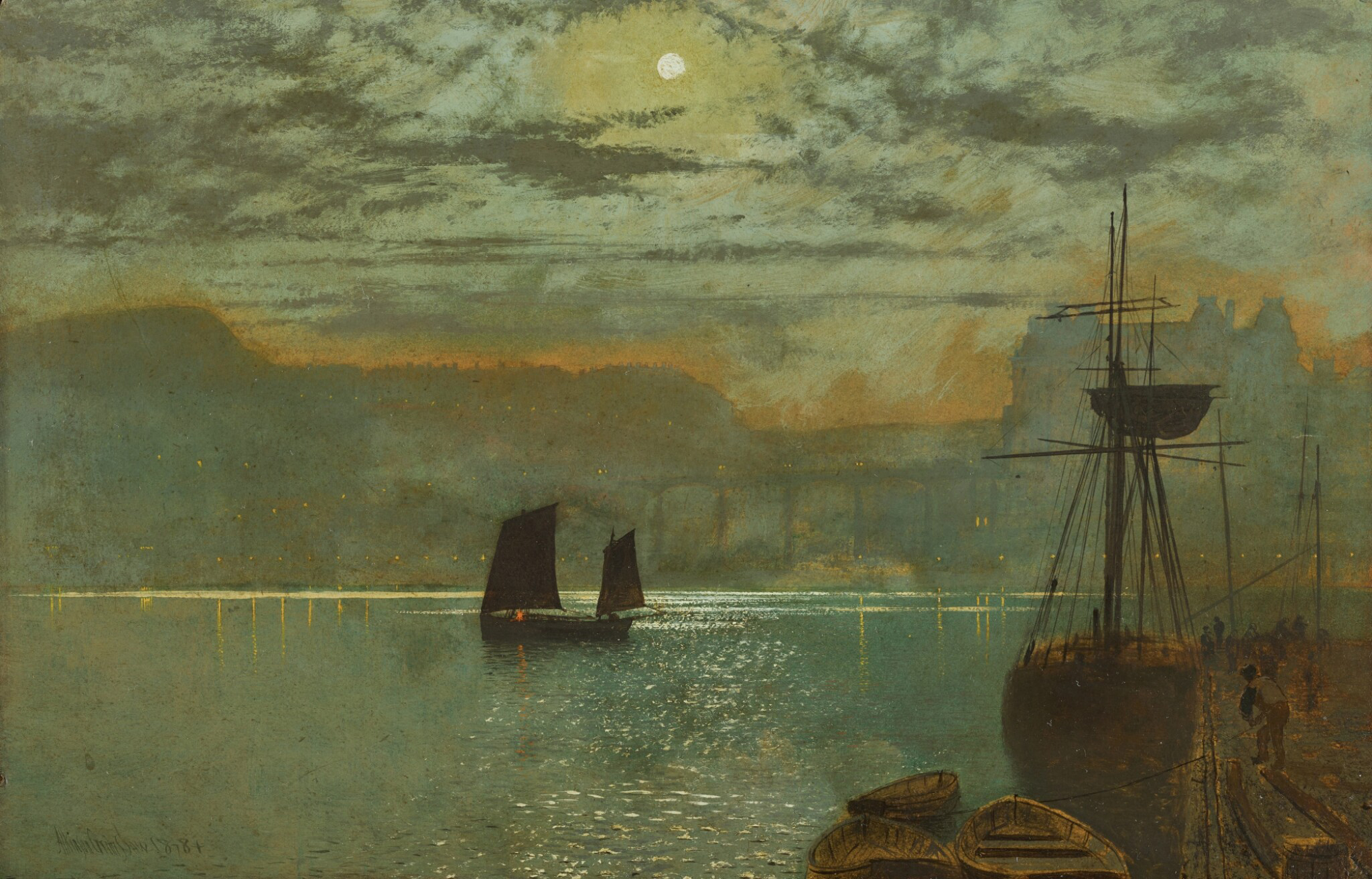 Scarborough South Bay by Moonlight