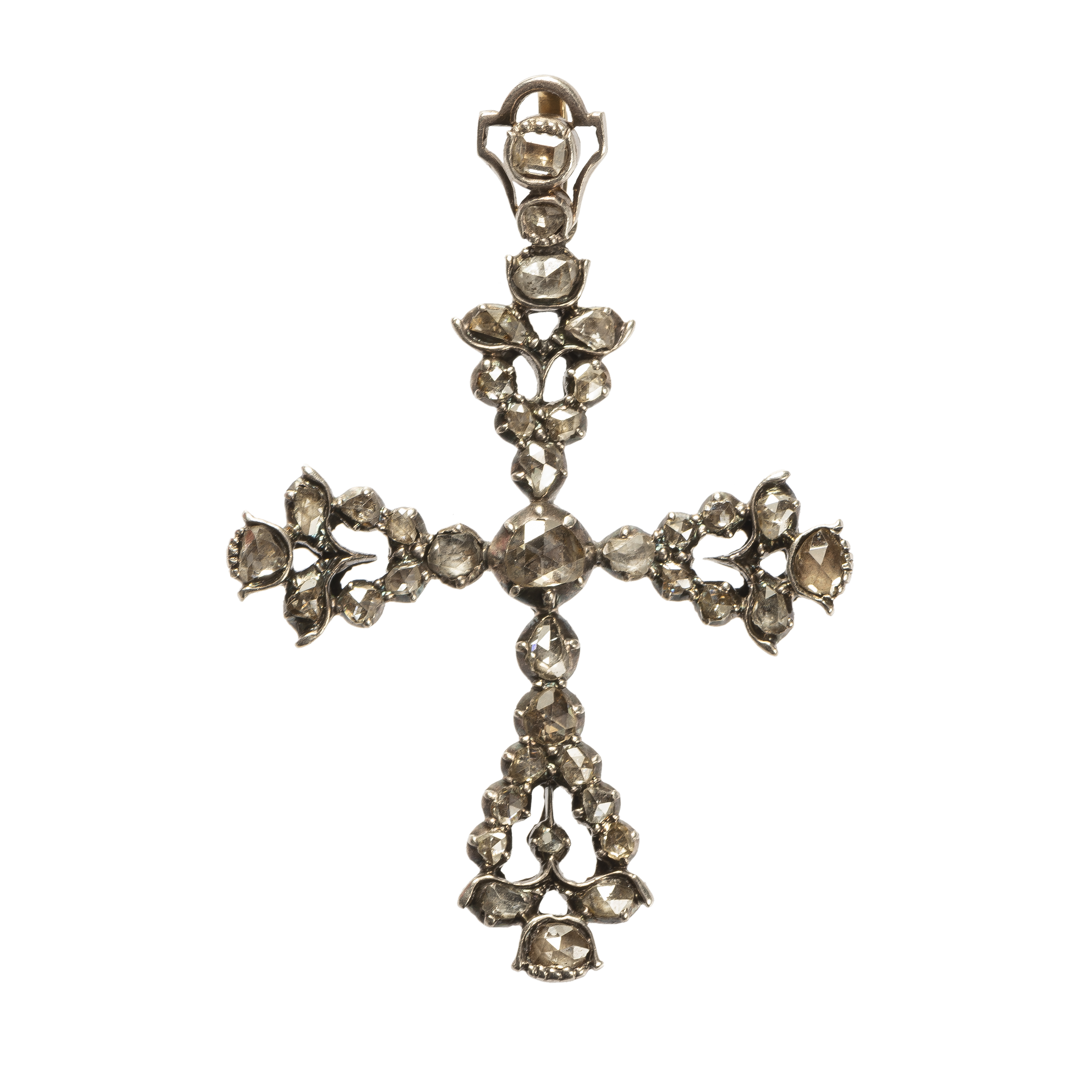 Cross pendant with diamonds