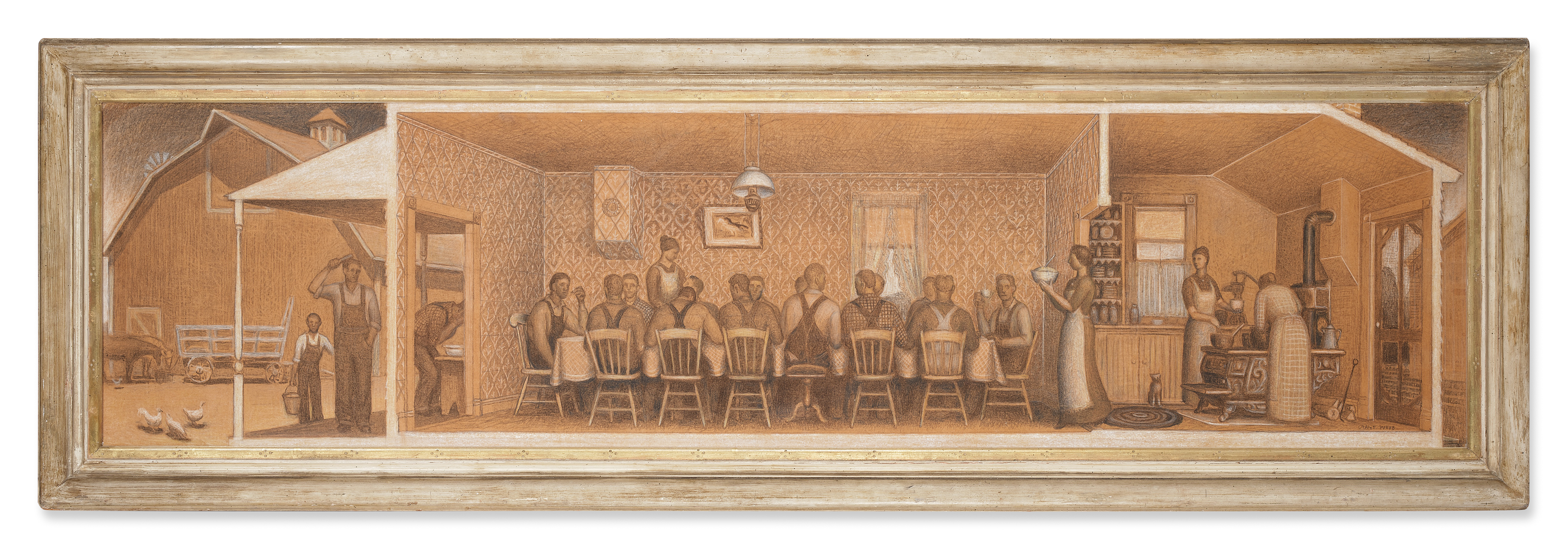 Study for 'Dinner for Threshers'