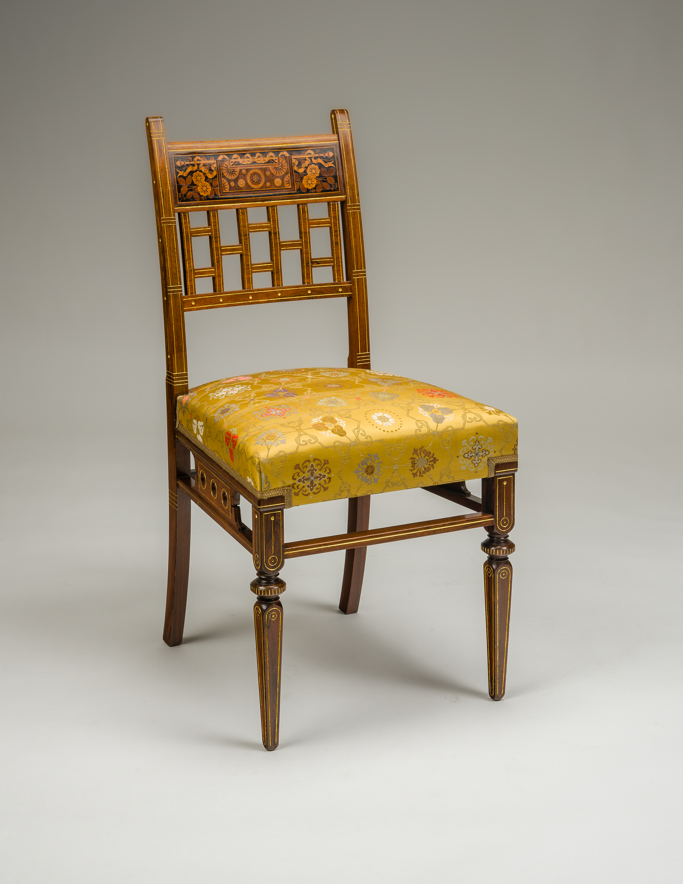 “Reception” Chair with Inlay from the Mark Hopkins House, San Francisco