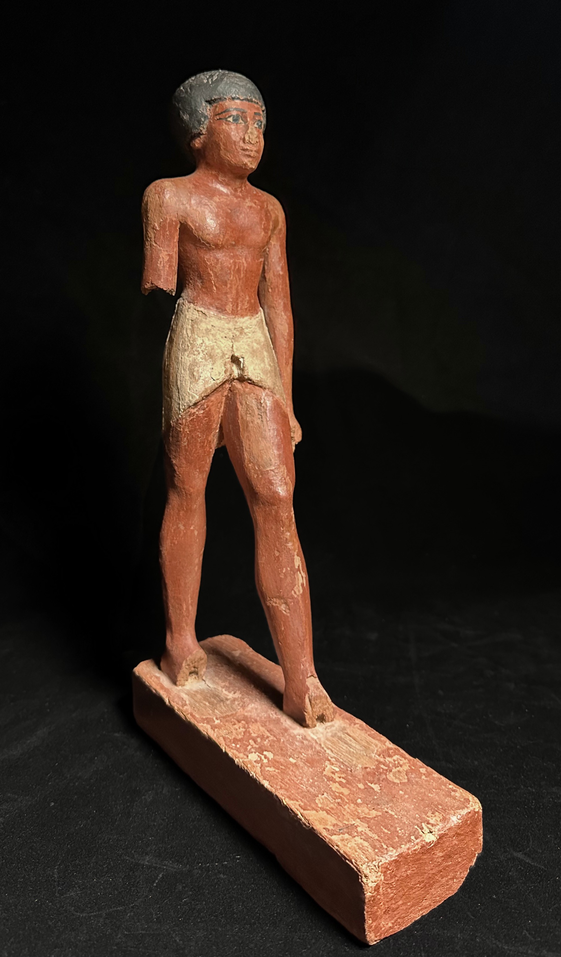 Egyptian Wood Male Figure