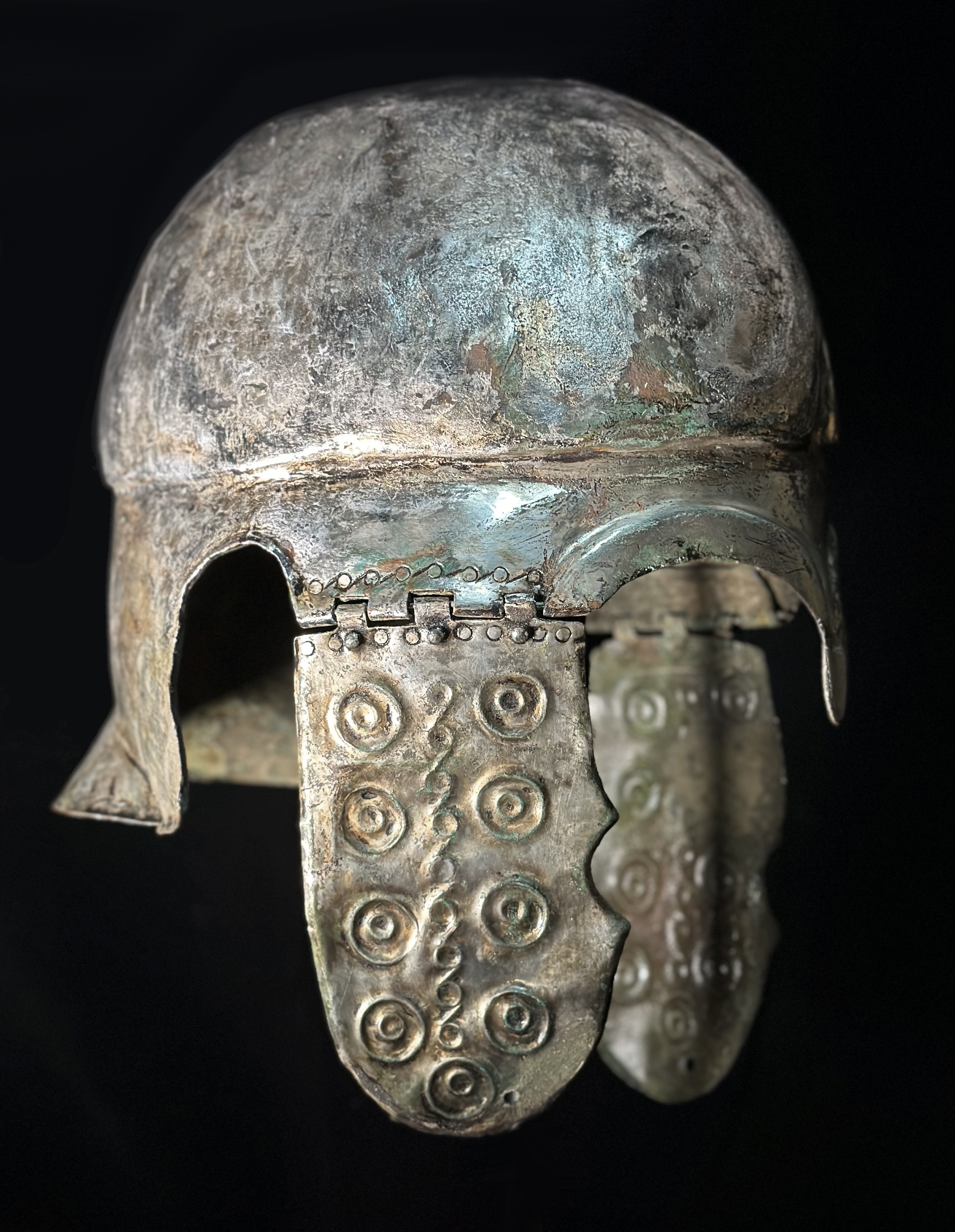 Greek Tinned Bronze Chalcidian Helmet