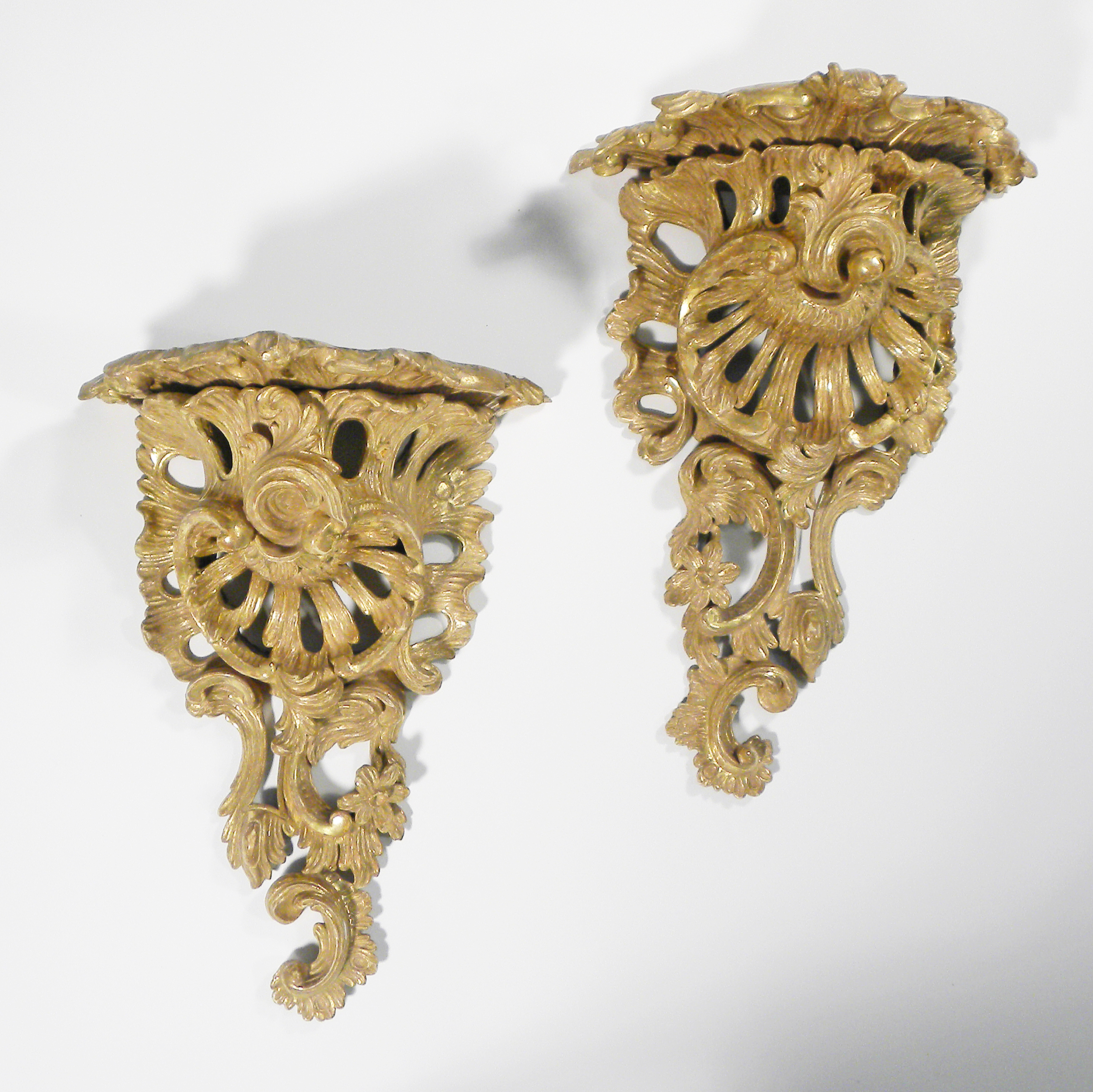 A Pair of George II Giltwood II Wall Brackets