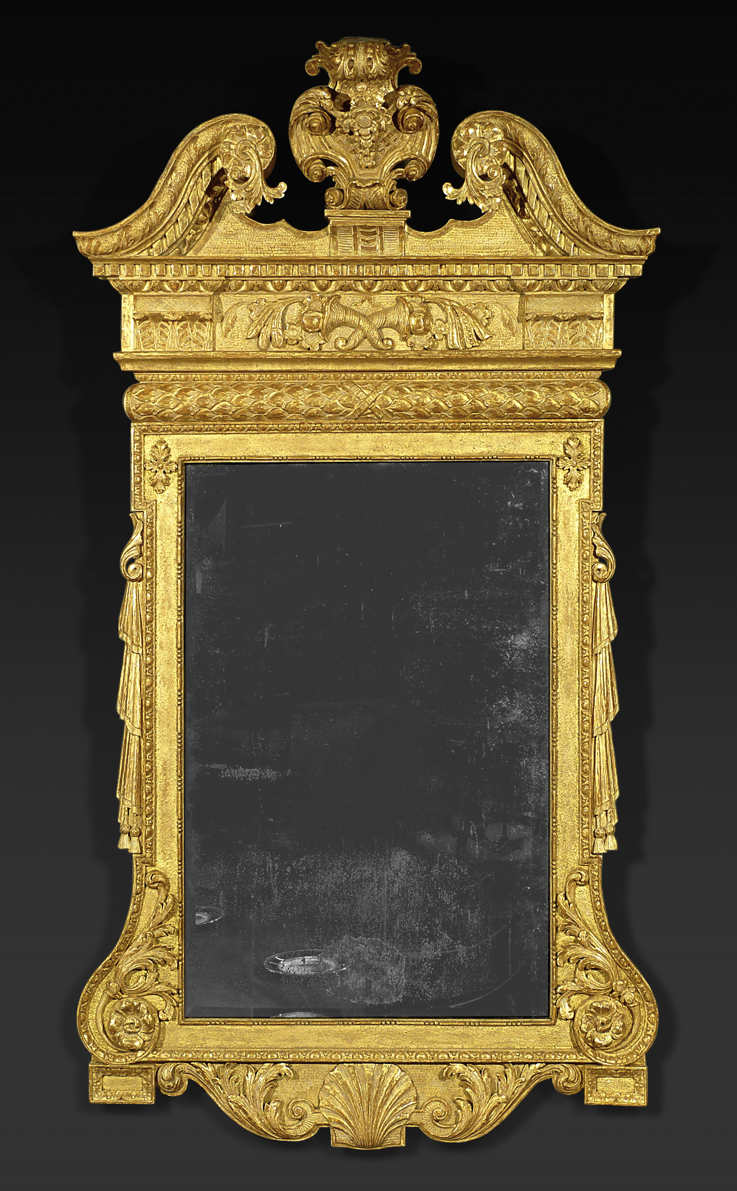 An Irish George II Giltwood Mirror