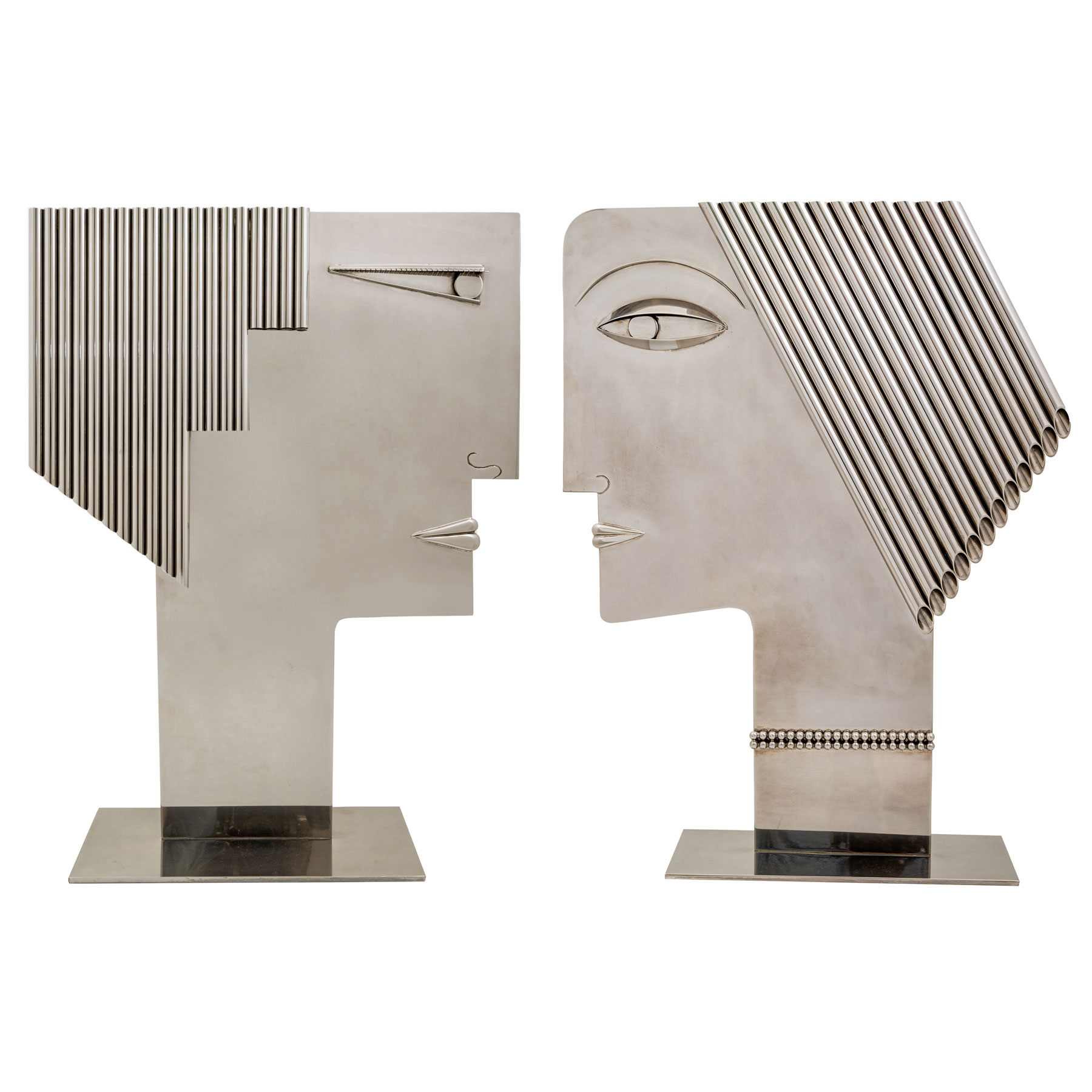 Two profile heads Franz Hagenauer ca. 1970