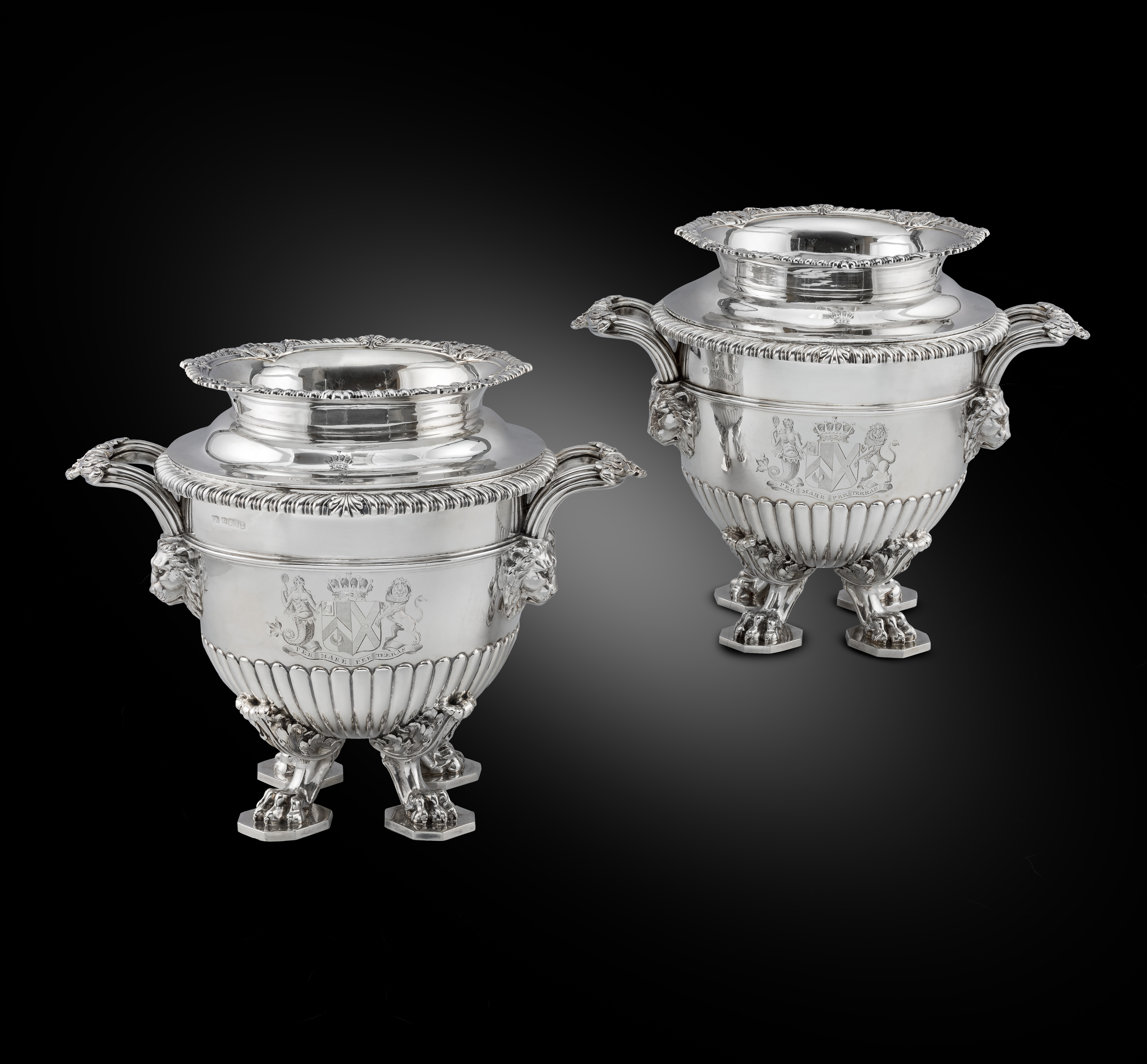 A Magnificent Pair of George III Wine Coolers