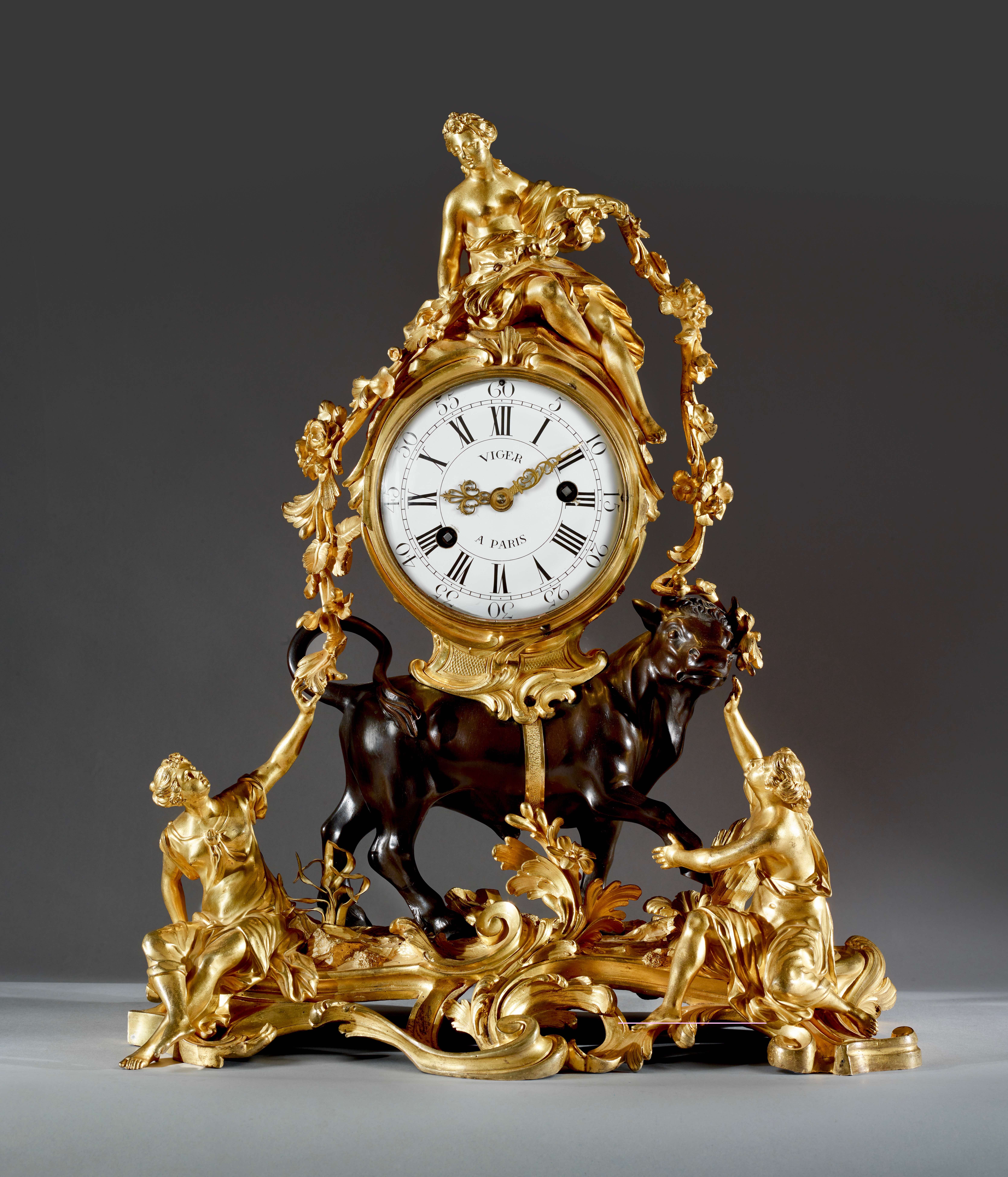 MANTEL CLOCK REPRESENTING THE ABDUCTION OF EUROPA