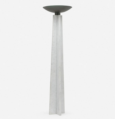 Marble and Brass Wagneriana Torchere by Lella and Massimo Vignelli for Casigliani