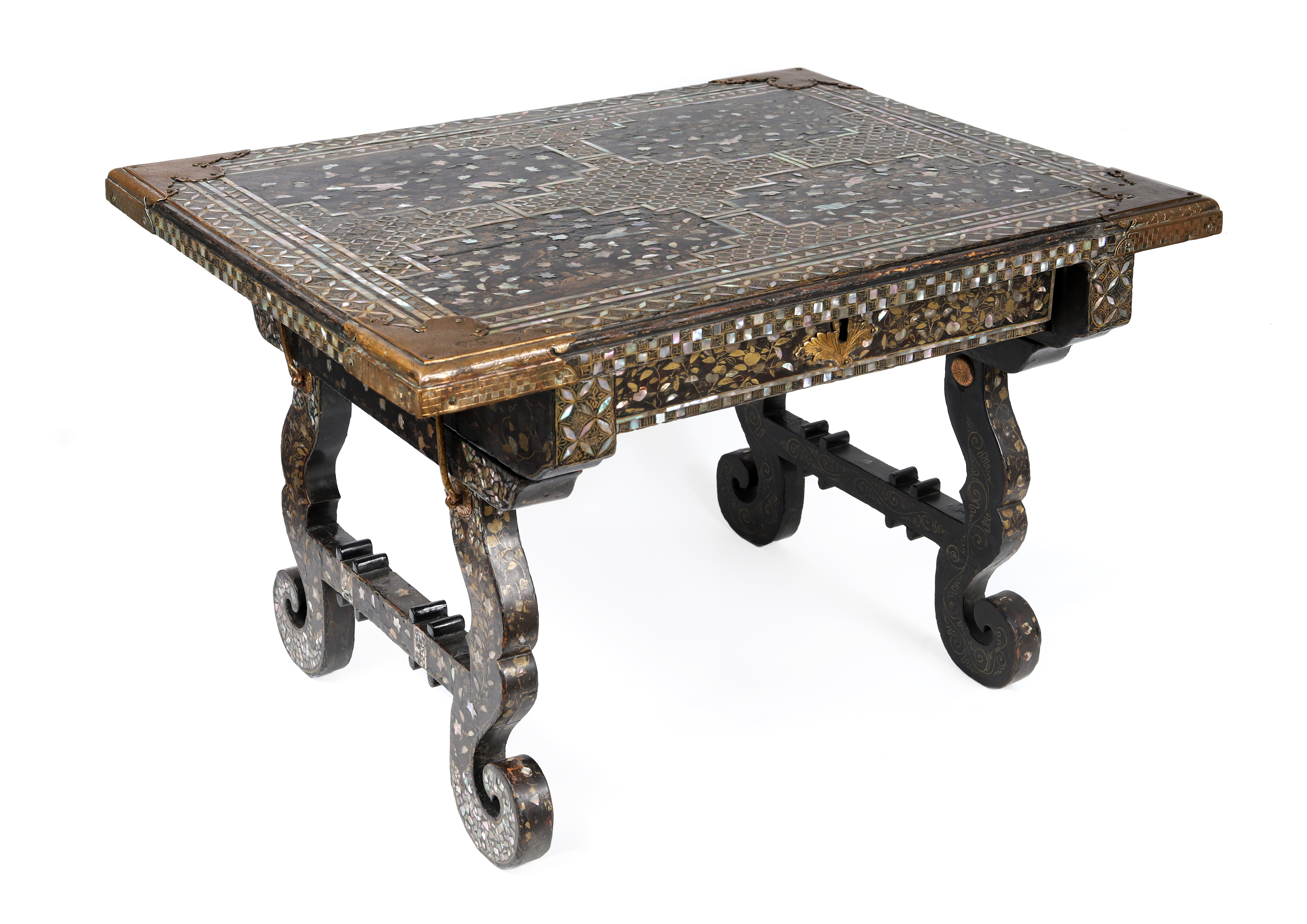 A Nanban Folding Lacquered Dais Table