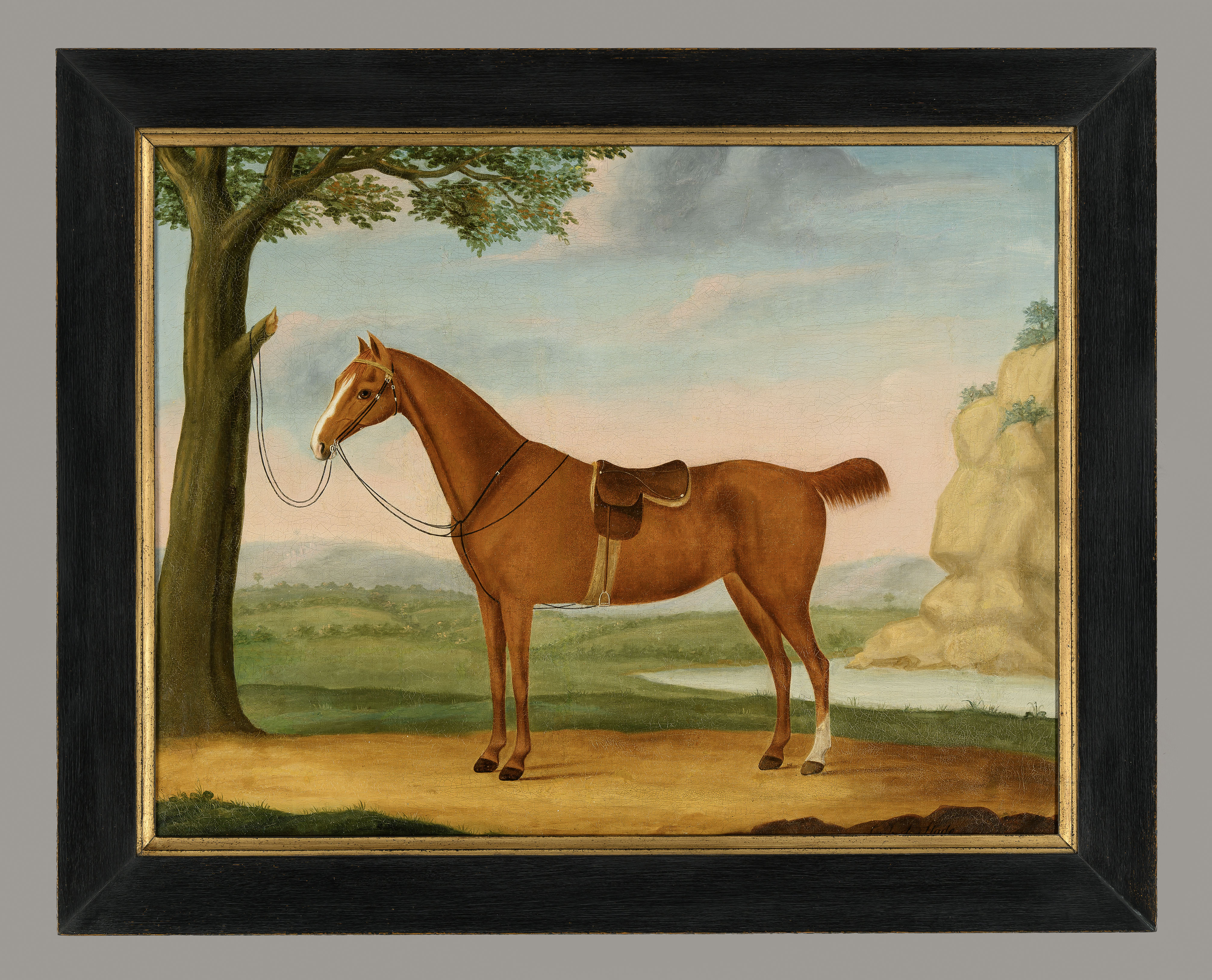 Impressive Naïve School Horse Portrait