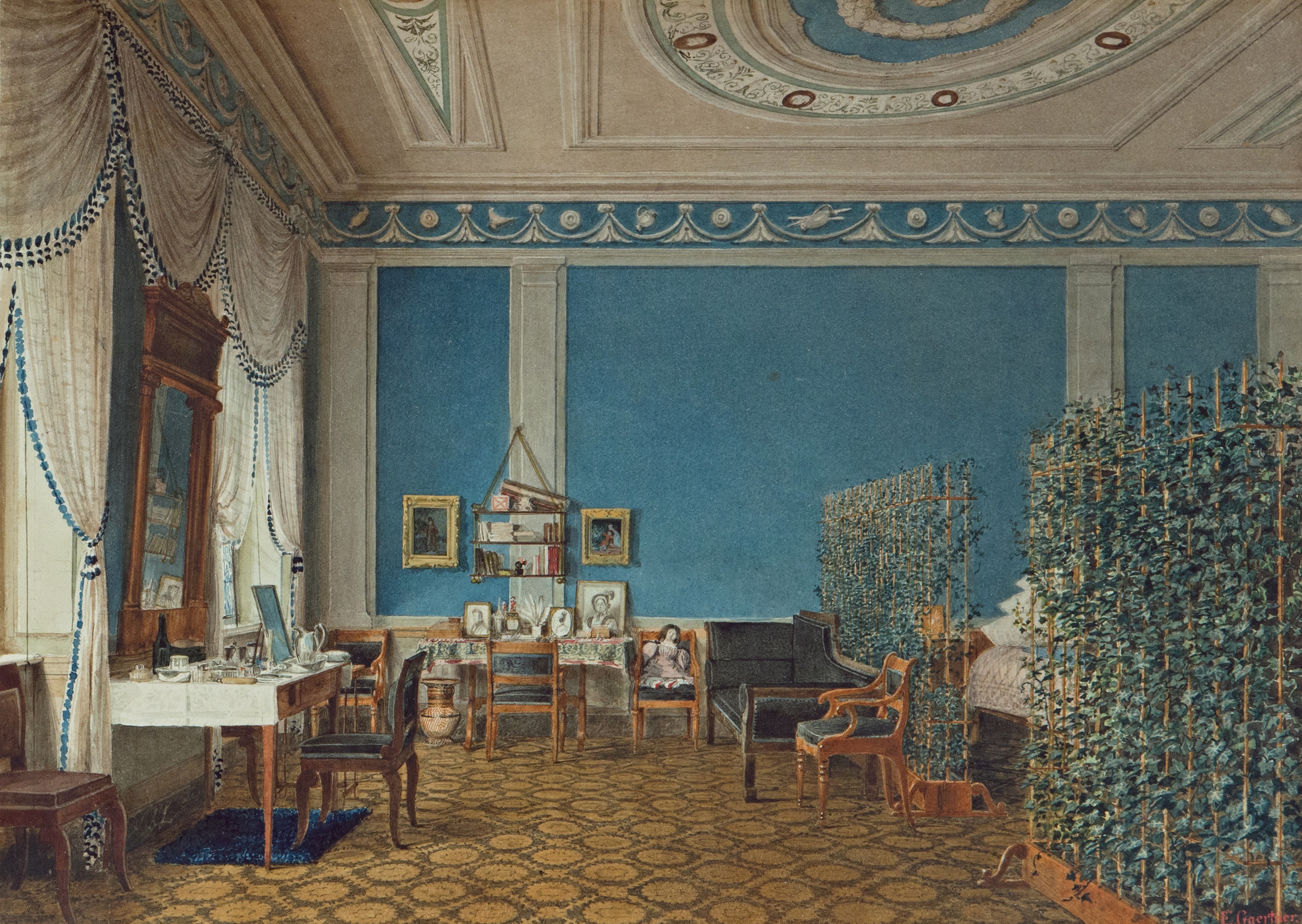 The Wittgenstein Family Album, a rare collection of  25 interior watercolors