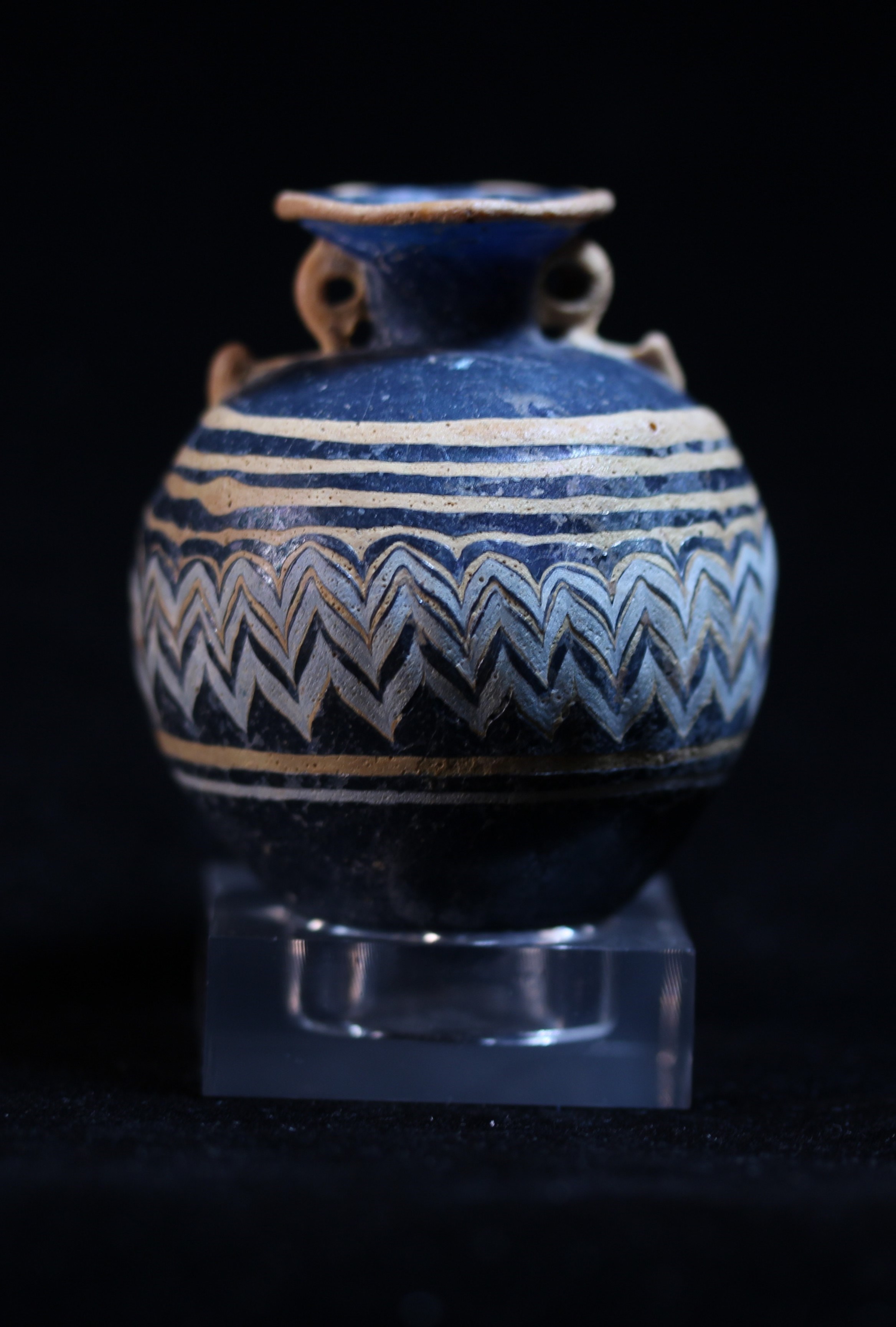 Greek Core-Formed Glass Aryballos