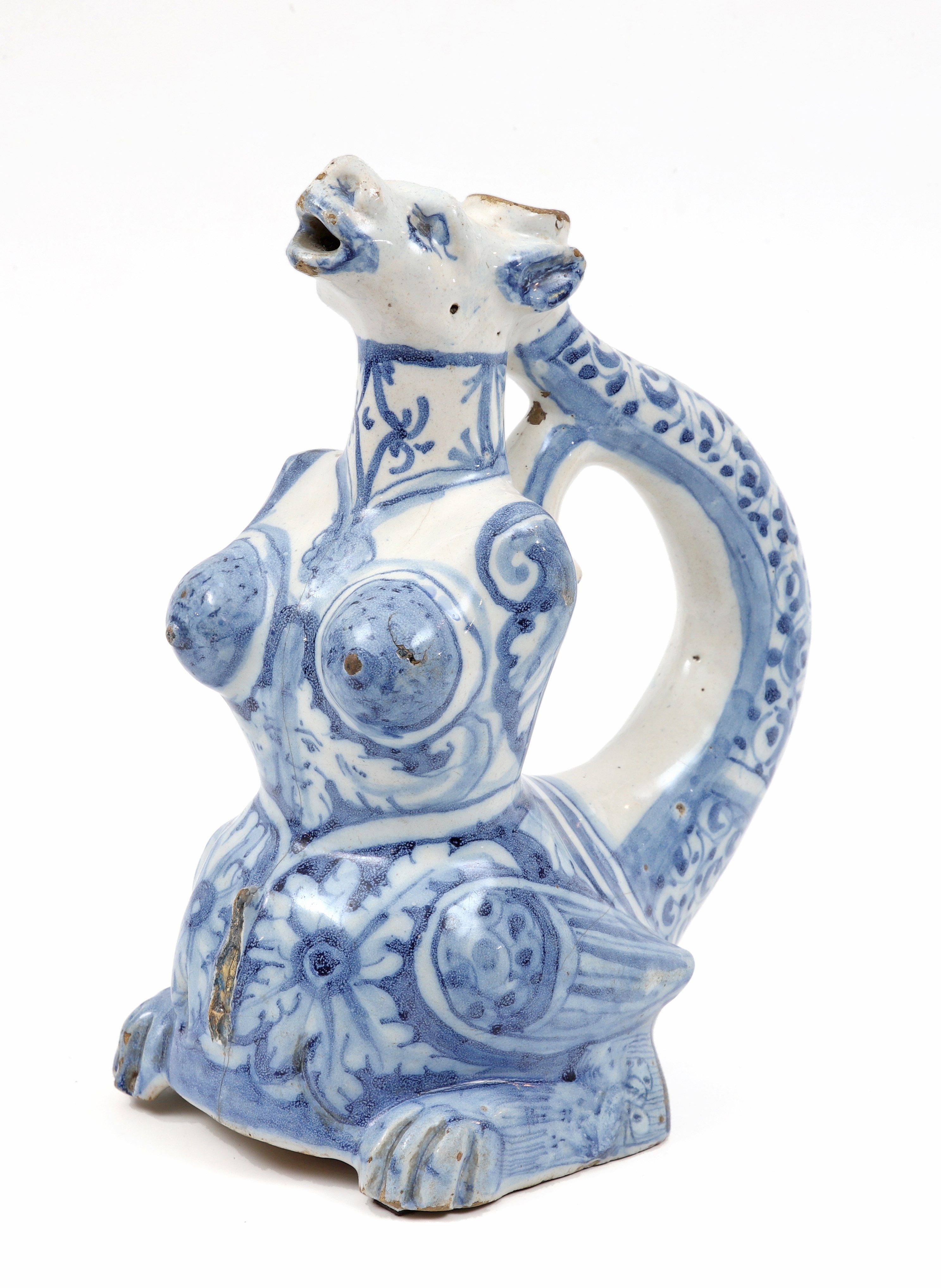 A Portuguese Faïence Chimera Aquamanile