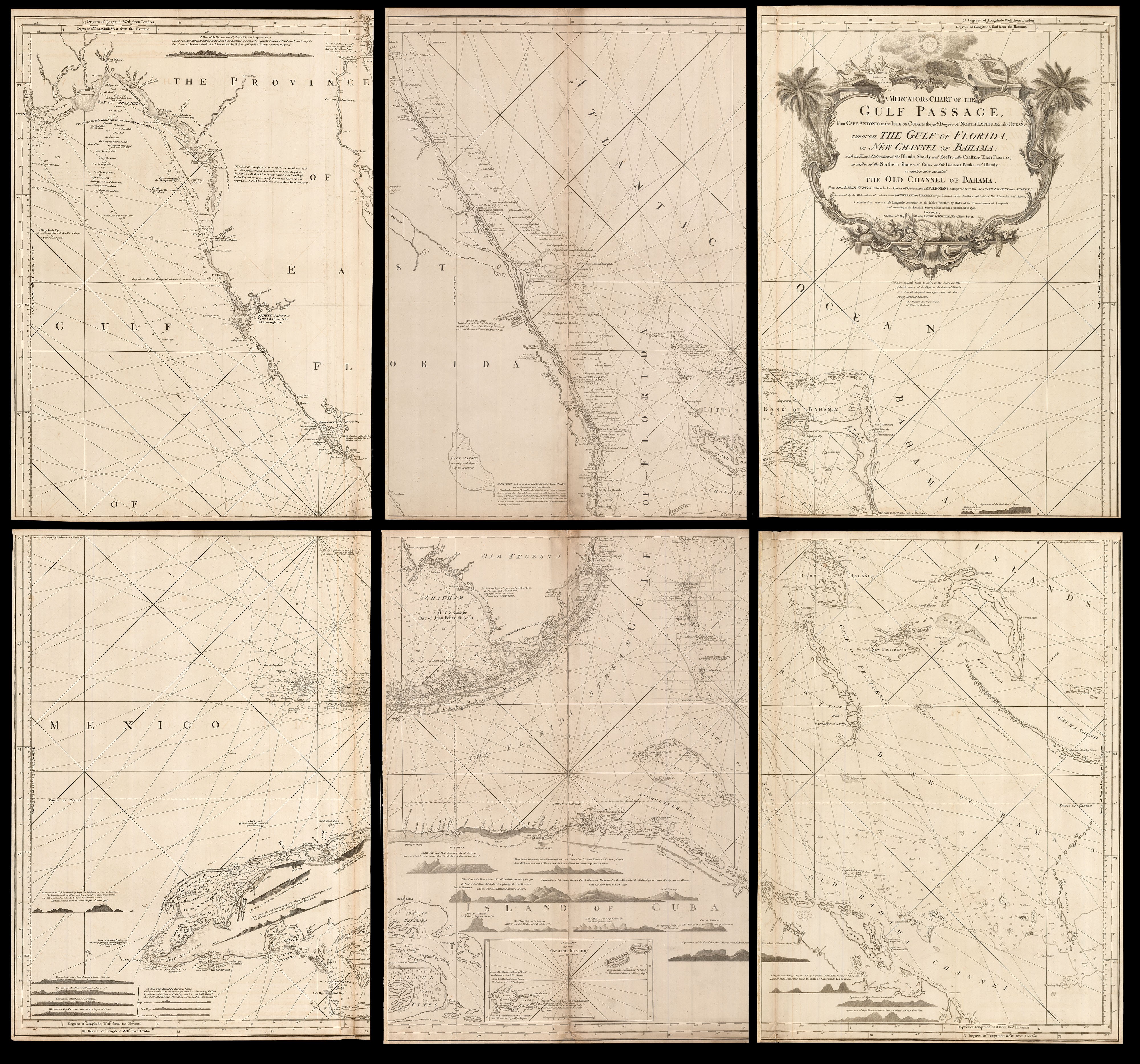 A Mercator’s Chart of the Gulf Passage, from Cape Antonio in the Isle of Cuba, to the 30th Degree of North Latitude in the Ocean, through the Gulf of Florida, or New Channel of Bahama