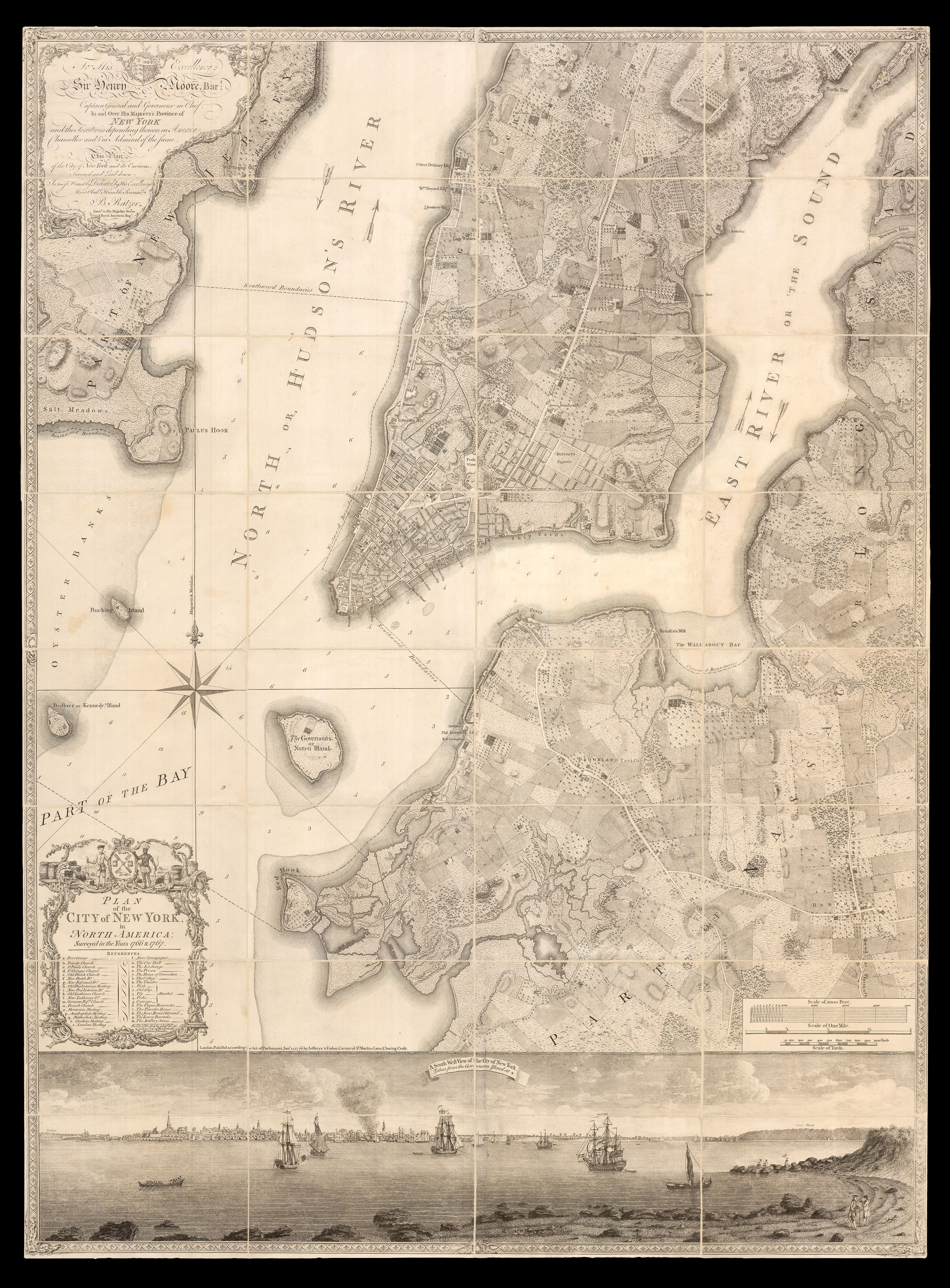 Plan of the City of New York, in North America surveyed in the Years 1766 & 1767.