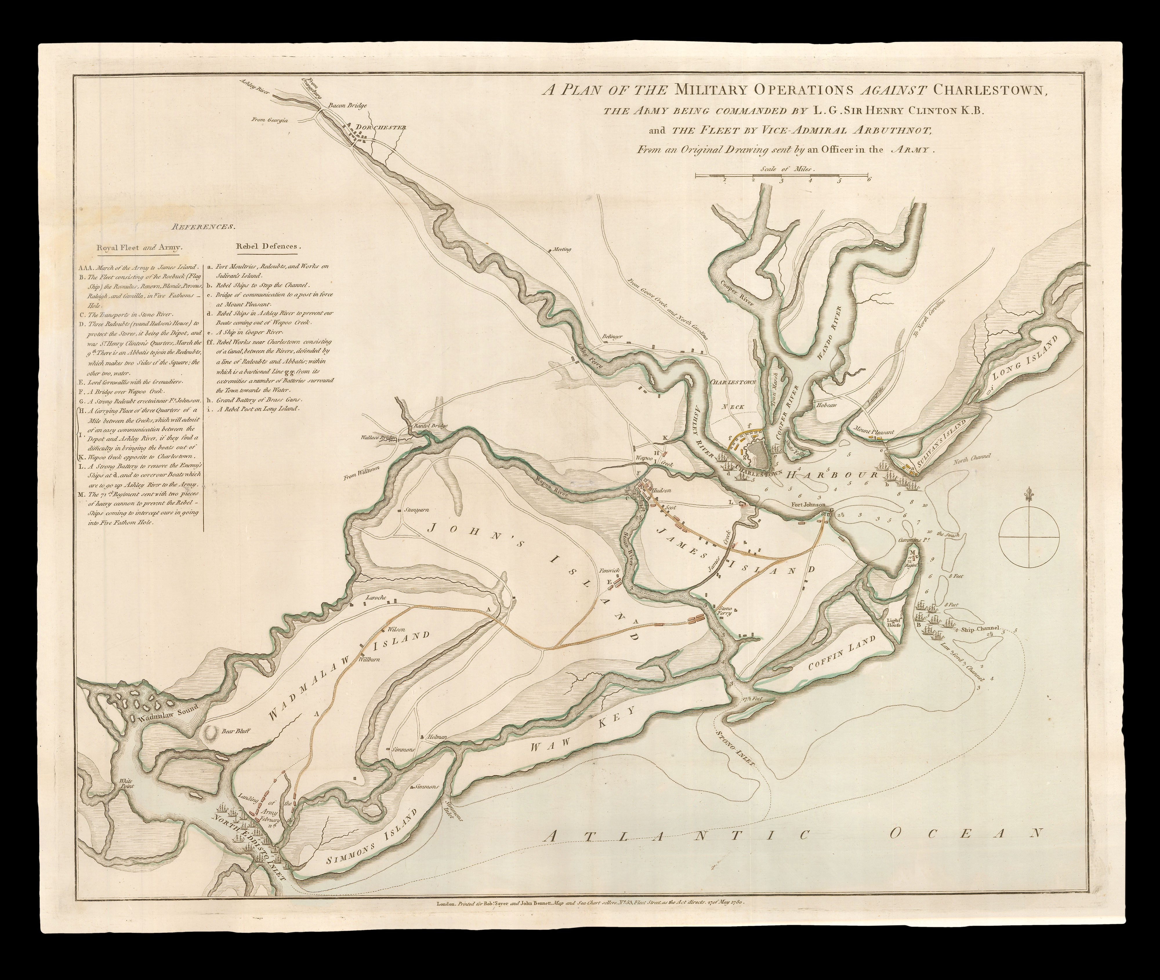Plan of the Military Operations Against Charlestown