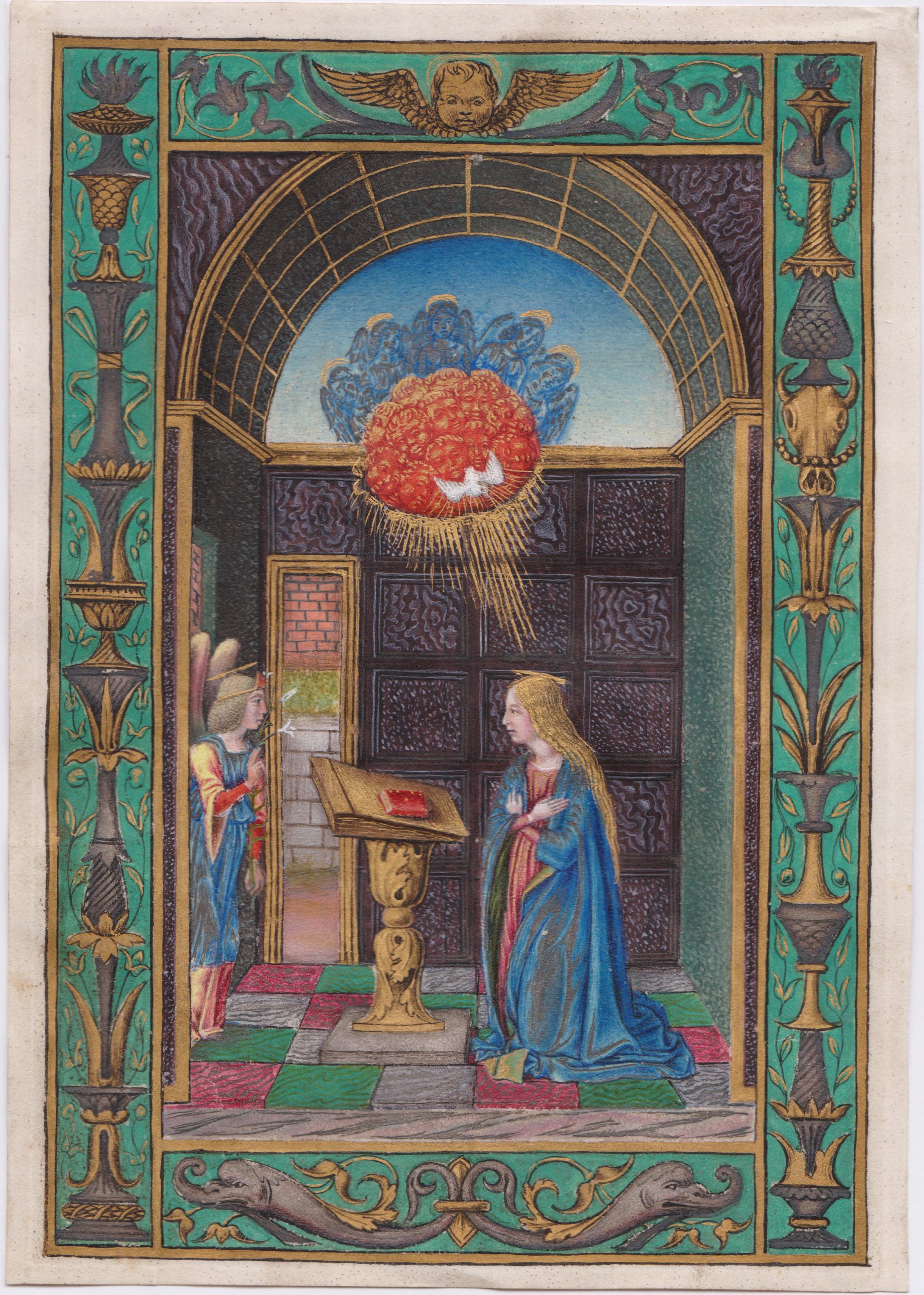 Annunciation, Leaf from the Hours of Isabella d’Este of Gonzaga