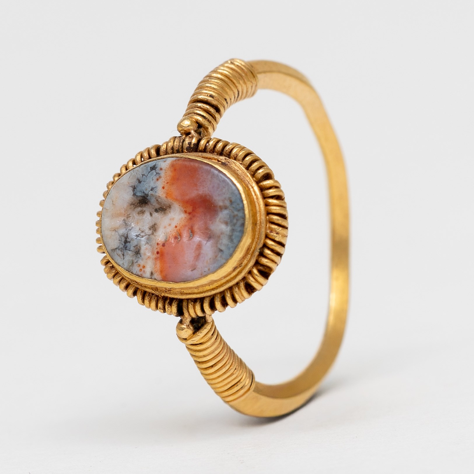 Gallo-Roman Ring with Sow Intaglio