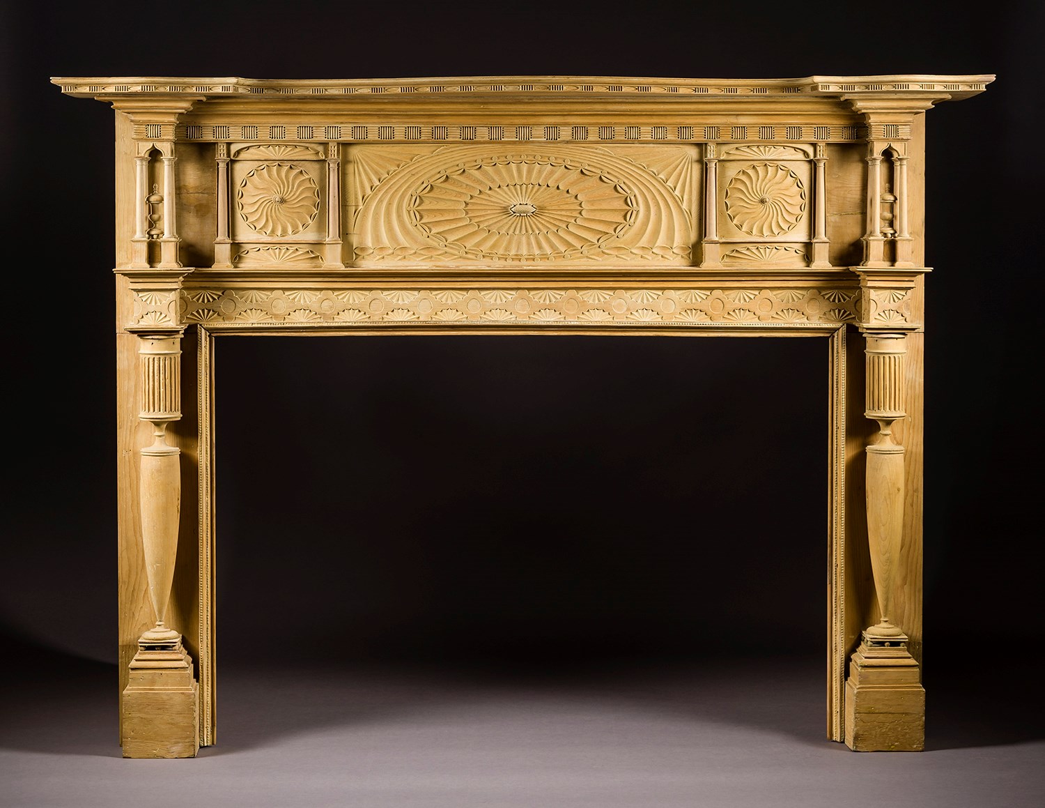 Fan-Carved Mantel in the Federal Taste