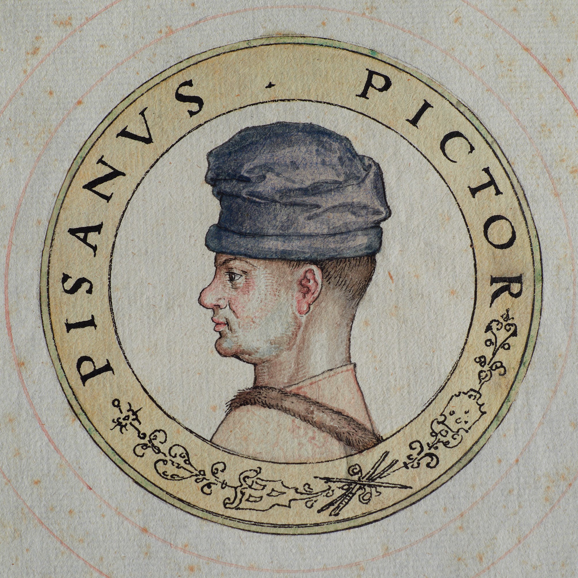 Portrait of Pisanello.   Portrait of Pier Candido.