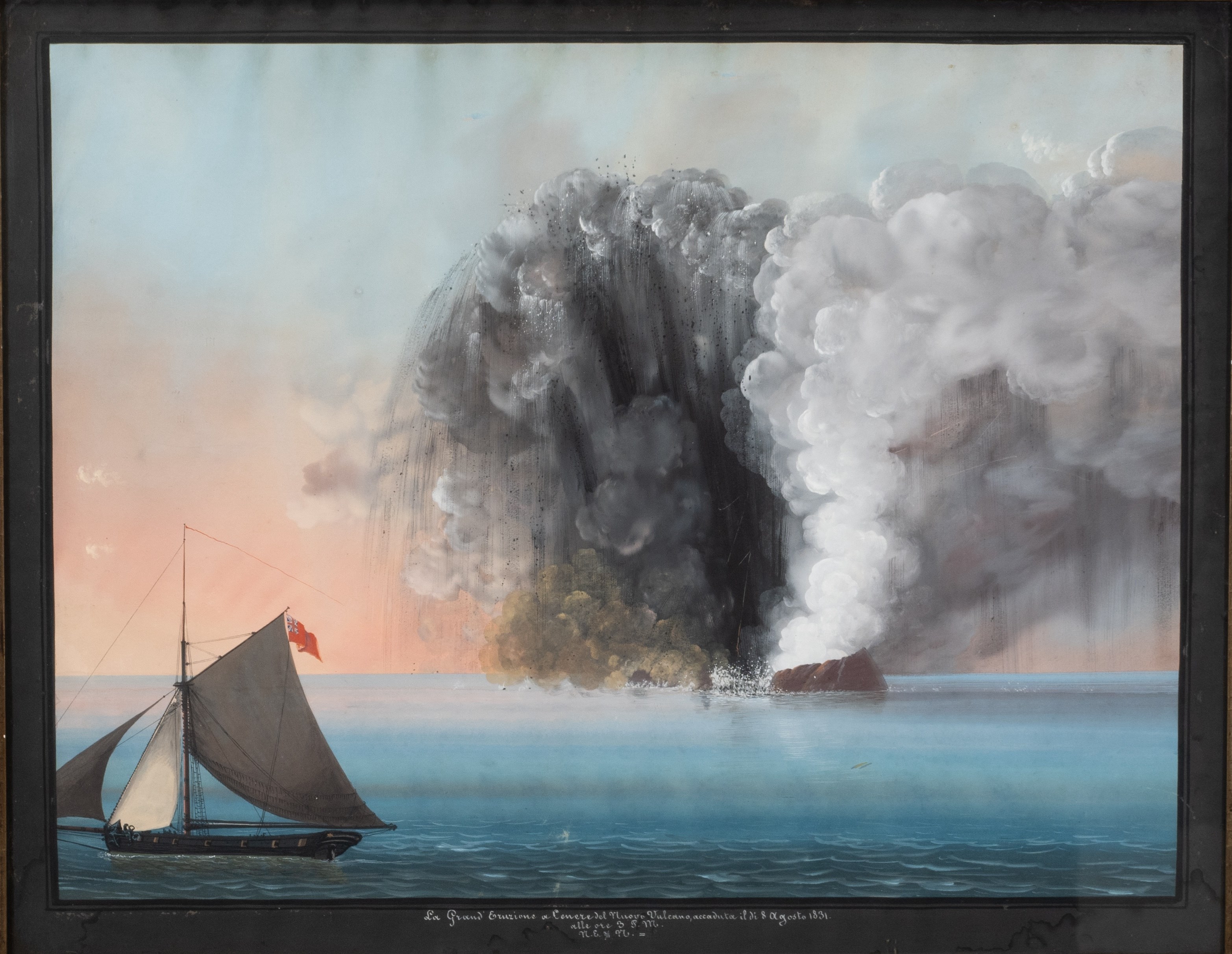 The Great Ash Eruption from the New Volcano, August 8 1831.