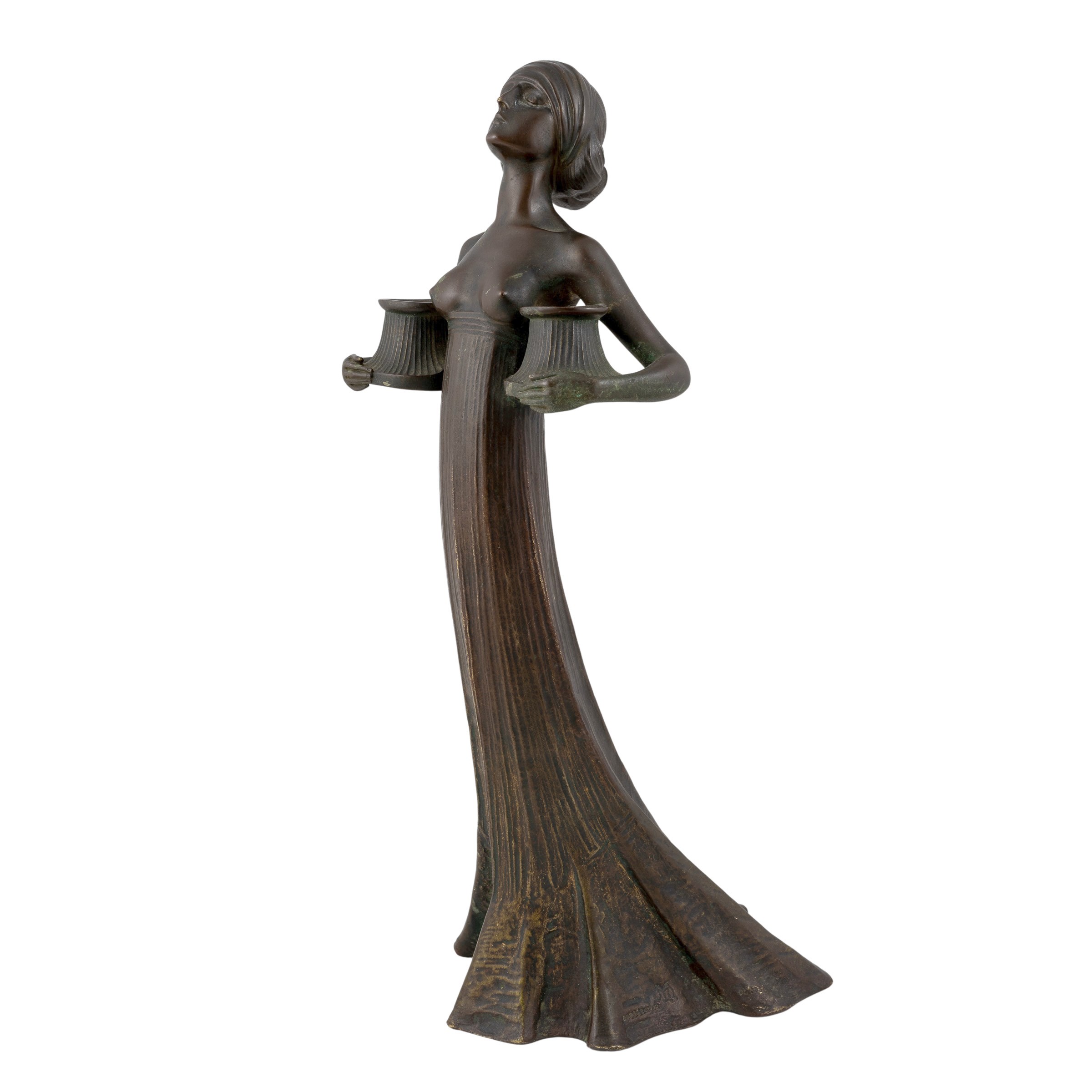 Figural candle holder Gustav Gurschner ca. 1901