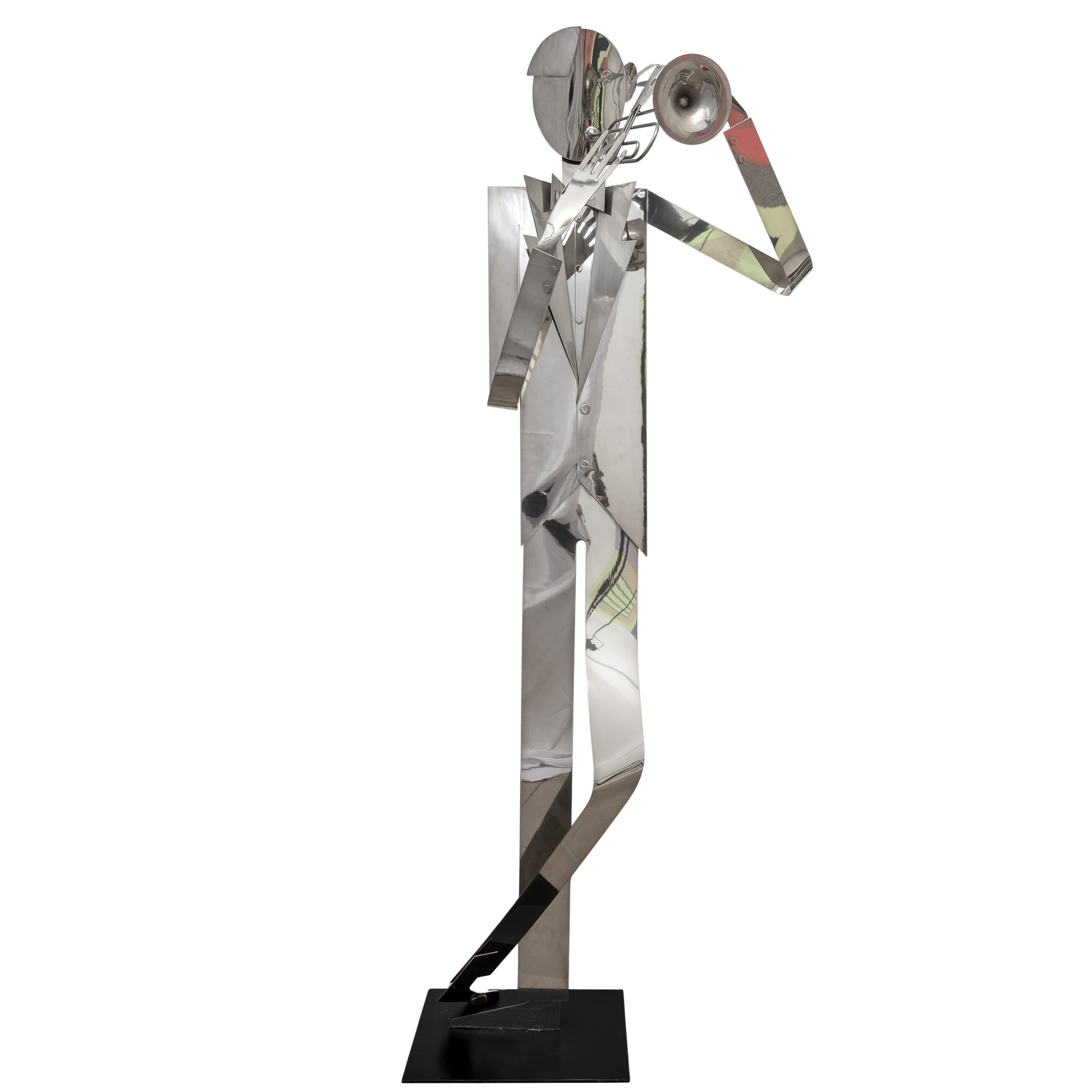 Life-sized trumpet player