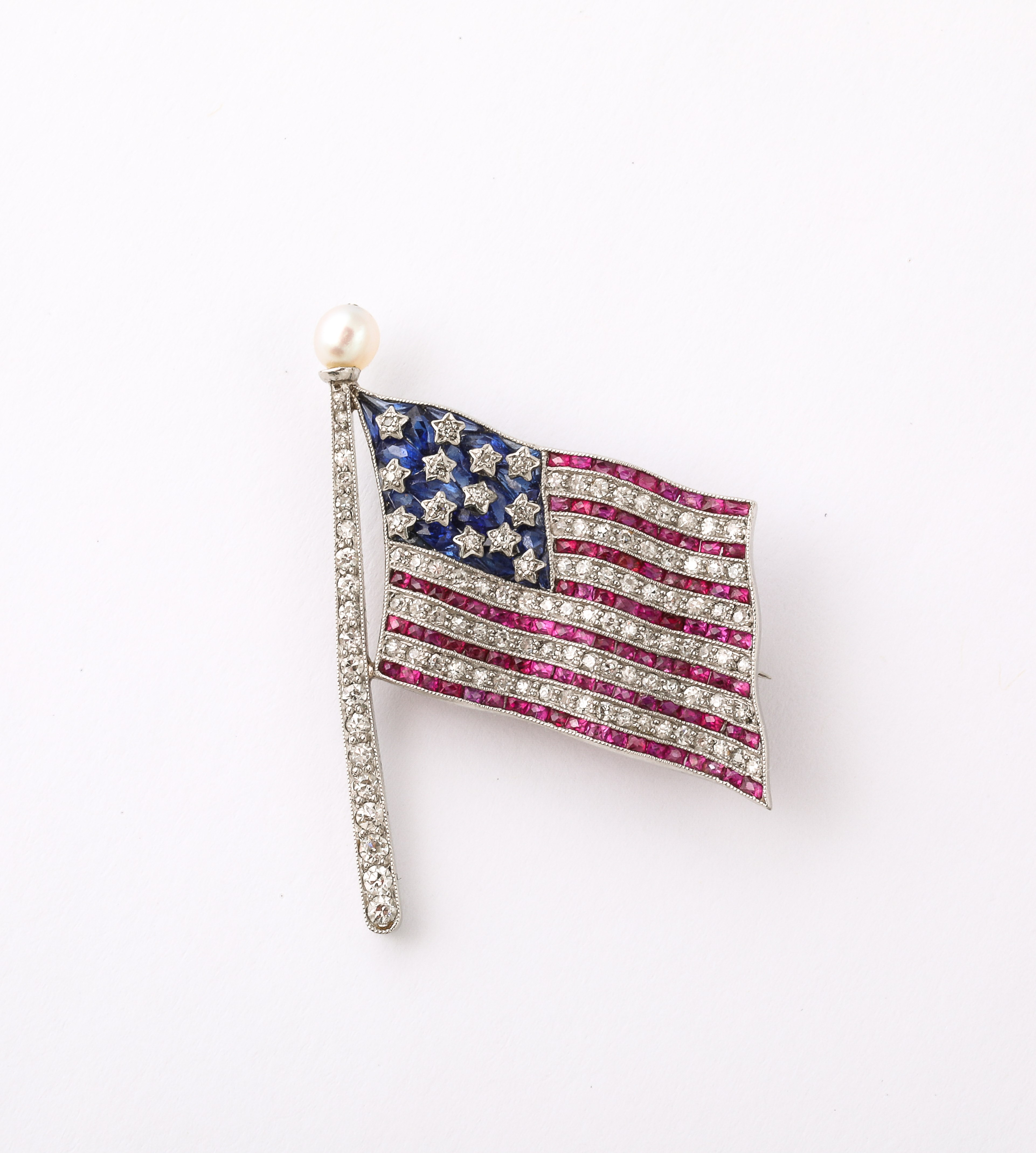 American Flag Brooch
