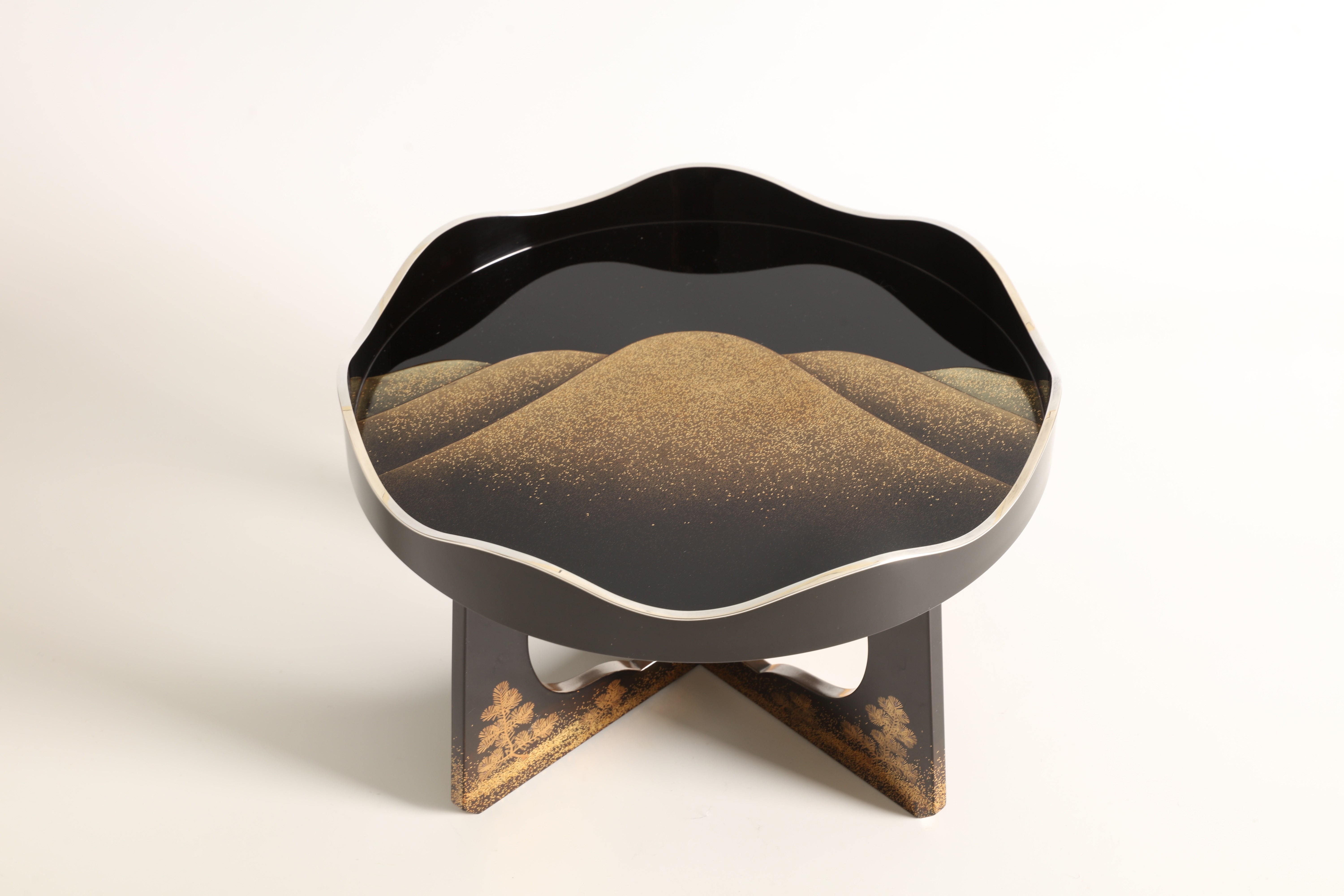 Offering Stand with Distant Hills and Pine Saplings