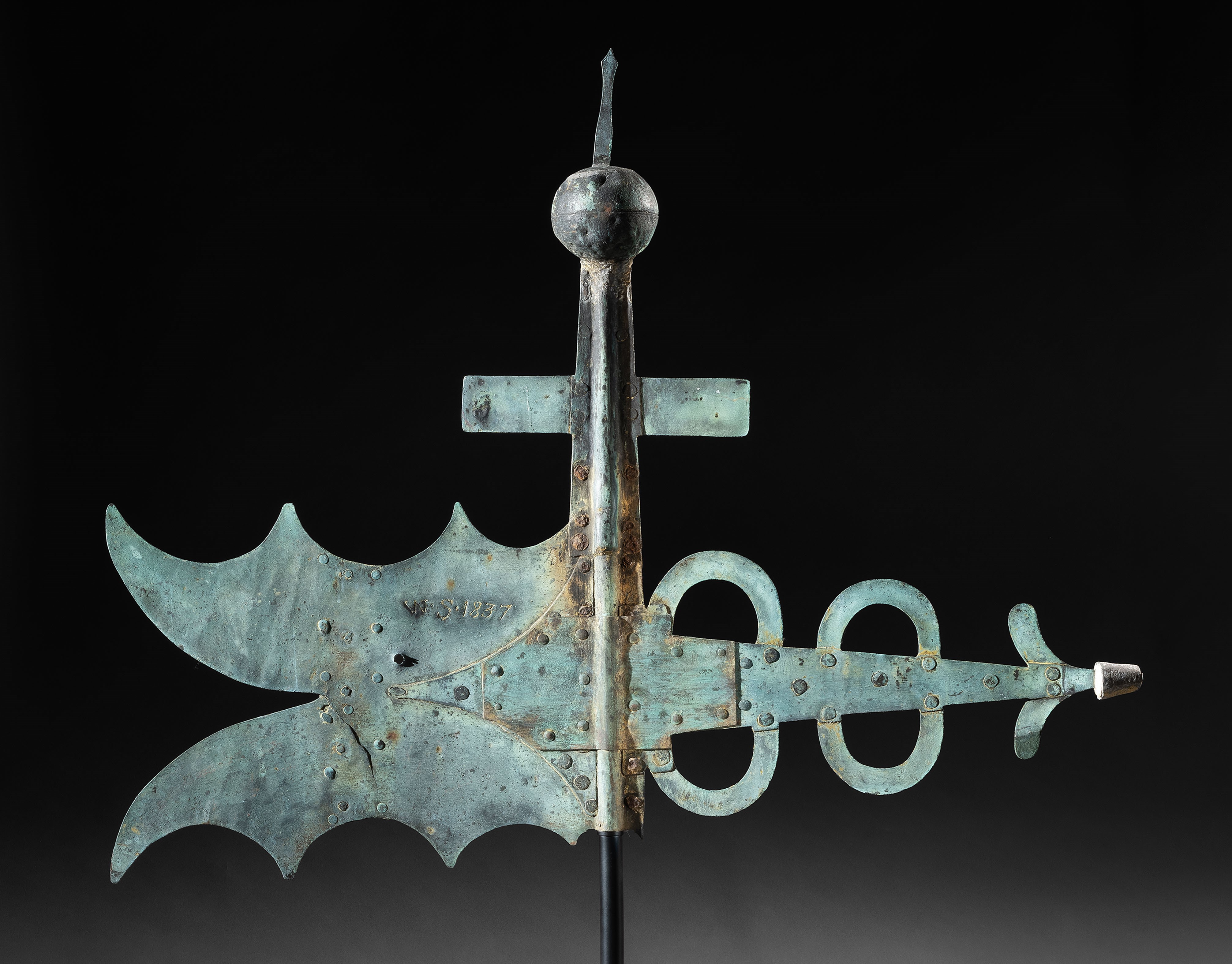 Distinctive Silhouette Banner Weathervane